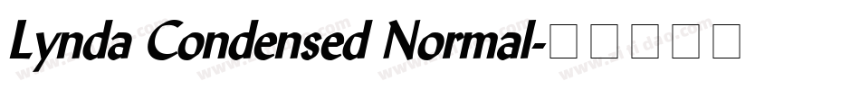 Lynda Condensed Normal字体转换